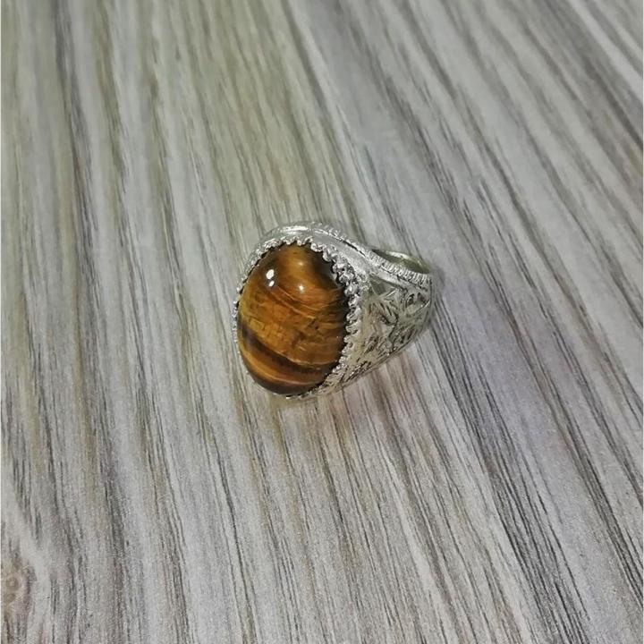 Ring For Men Orignal Tiger Eye Stone