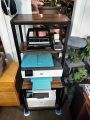 Printer Stand with Storage Shelf, 49.2 inch Large Tall 4 Tier Printer Table for Home Office Organization Space Saving Desk Rack for Printer Computer CPU Shredder. 