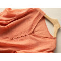 Women Cotton Linen Tops Retro Loose Solid Color Blouse Elegant V Neck Pullover Short Sleeves Shirt. 