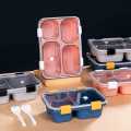Lunch Box Multi Compartment, Compact Multi Grid Japanese Style Lunch Container, Microwavable Bento Box for Work. 