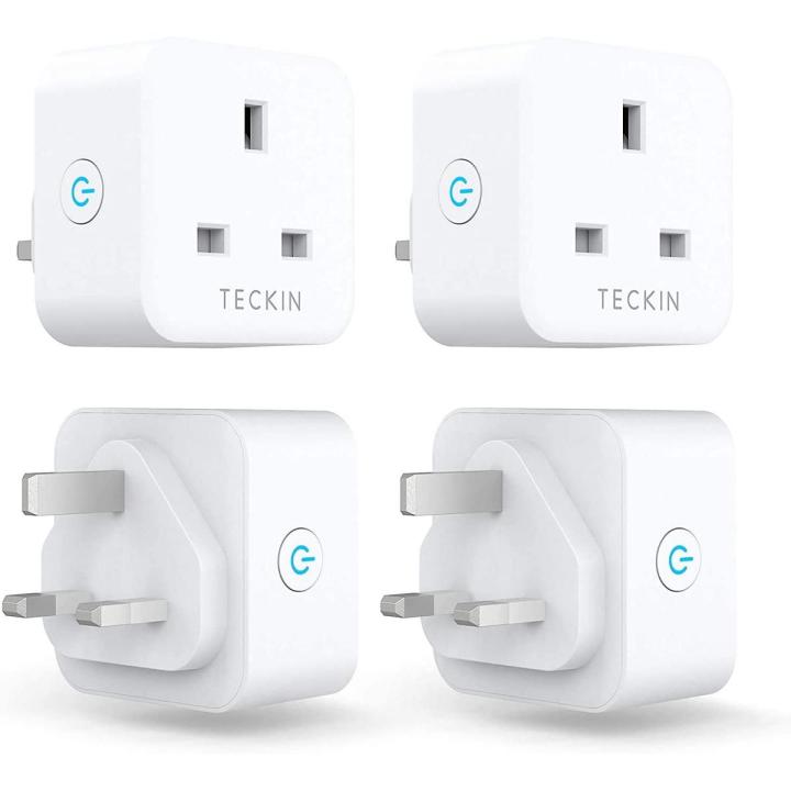 Smart Plug TECKIN WiFi Socket Plug Works with Amazon Alexa  Google Home Remote Voice Control Timing Function Wireless Smart Sockets No Hub Required 4 & 2 Pack