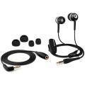 Sennheiser CX 400 Lightweight In-Ear Stereo Headphone Noise Isolating with extension cable (1m) (Black). 