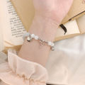 Cartoon Kawaii Sanrio Hello Kitty Beaded Bracelets Cute Bell Heart Shaped Pendant Bracelet Fashion Sweet Girl Friendship Gift Qoddess. 