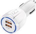 Car USB Charger Quick Charge 3.0 QC 3.0 2.0 Fast Charging Adapter Dual USB Car-Charger For All Mobiles White. 