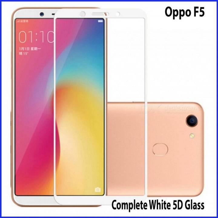 Oppo F5 Full White 9D|5D|6D|10D|11D|21D Tempered Glass Screen Protector Full Glue Edge To Edge For Oppo F5