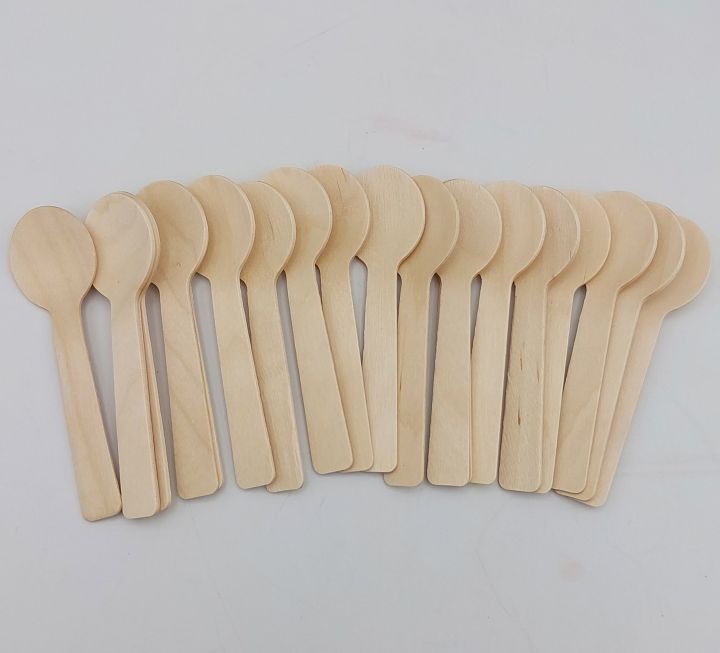 WOODEN SPOONS FOR PARTY TABLEWARE ( PACK OF 20 )