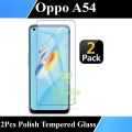 Oppo A54 Tempered Glass Screen Protector Premium High Quality Polish Glass For Oppo A54 - 2Pcs. 