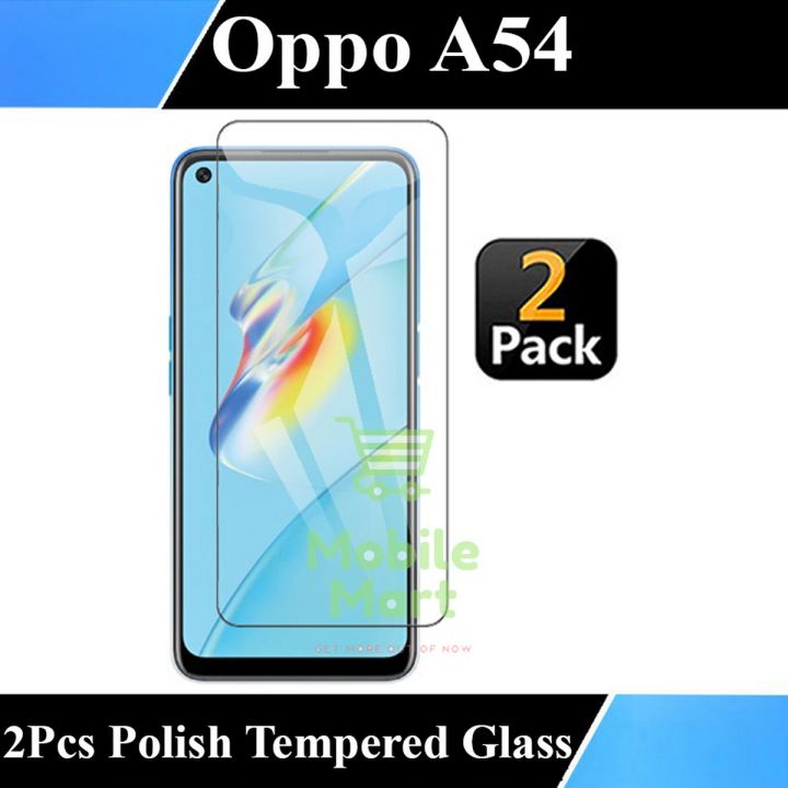 Oppo A54 Tempered Glass Screen Protector Premium High Quality Polish Glass For Oppo A54 - 2Pcs