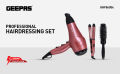 Geepas 4 In 1 Hair Dressing Set | 2000W Portable Hair Dryer, Straightener, Curler with Eva Bag  Ideal for Styling All Hairs, 2 years Warranty. 