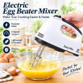 Electric Egg Beater Hand Mixer, Cake Baking Mixer, Handheld Kitchen Mixer, Egg Whisk & Cream Beater for Cake Batter, Cream Whipping & Dough Mixing. 