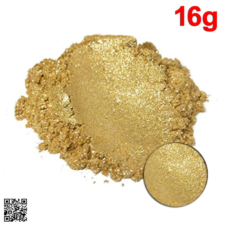 Pearl Golden Metallic Mica Powder Pigments For Crafting And Artwork 16g DesireOutlet