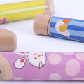 Cartoon Wooden Push Pull Flute Whistle Musical Instrument Education Kids Toy. 