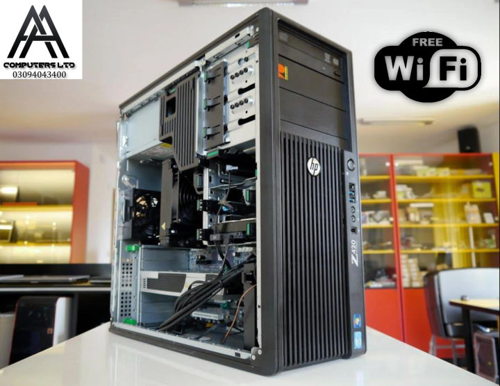 Best Gaming & Rendering PC - Hp Z420 Workstation - Xeon E5-1650V2 Boost Upto 3.90Ghz - 16GB DDR3 1600MHz RAM - 128GB SSD - 1TB HDD - Quadro k2000 Graphic Card