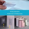 Techmanistan 1 Pair - Self Adhesive Double Layer Wall Hooks, No Drill No Nail Double Sided Adhesive Wall Hooks. 