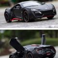 Lykan Hypersport Fast And Furious 1:24 Diecast Car, Openable Doors & Hoods High Simulation With Sound & Light Pull Back Die Cast Scale Model Cars Series Metal Body & Plastic Parts Alloy Models Die-cast Vehicle Best Motorcar Vehicles Gift Toy For Kids. 