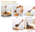 KGC-12 Pcs Silicone Cooking Utensils Set - With Wooden Handles and Bucket - BPA Free - Heat Resistant - Nonstick - Kitchen Cookware Utensils Tools Set - 6 Colors. 