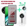 3 in 1 Itel RS4 Anti peeping Privacy Ceramic Film For Itel S24 S23 A70 A60 A60S P55 P55+ Flexible Camera Lens Film Back Film. 