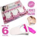 Orignal Pack of 6pcs Safit care women soft Razor, Disposable, Shaving & Trimming-6pcs. 