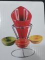 Gibson Ceramic French Fry Holder & Ketchup Cups Set, Fries Cone Basket Stand & Sauce Serving. 