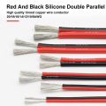Super Soft Silicone Cable 2 Pin Tin Plated Copper Wire 20AWG 8AWG Heat Resistant Ultra Flexible High Temperature Hook Up Wiring. 