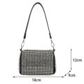 Fashion Small Crossbody Shoulder Bags for Women Shine Rhinestone Leather Messenger Bag Female Phone Purse Handbag. 