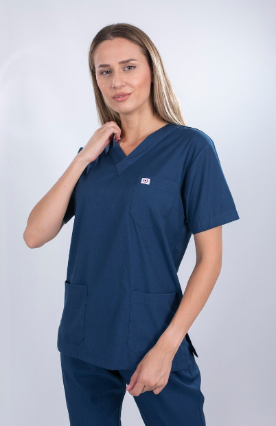 Doctor%20Scrub%20Nursing%20Uniform%20V%20Neck%20Unisex%20Navy%20Blue%20OT%20Kit%20-%20Image%203