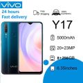 IMPORTED Vivo Y17 //4GB RAM//64 Gb/128 Gb //5000mAh battery //13MP 1080p//6.35" 720x1544 pixels// Android 9.0, Funtouch 9 64GB/128GB storage, microSDXC. 