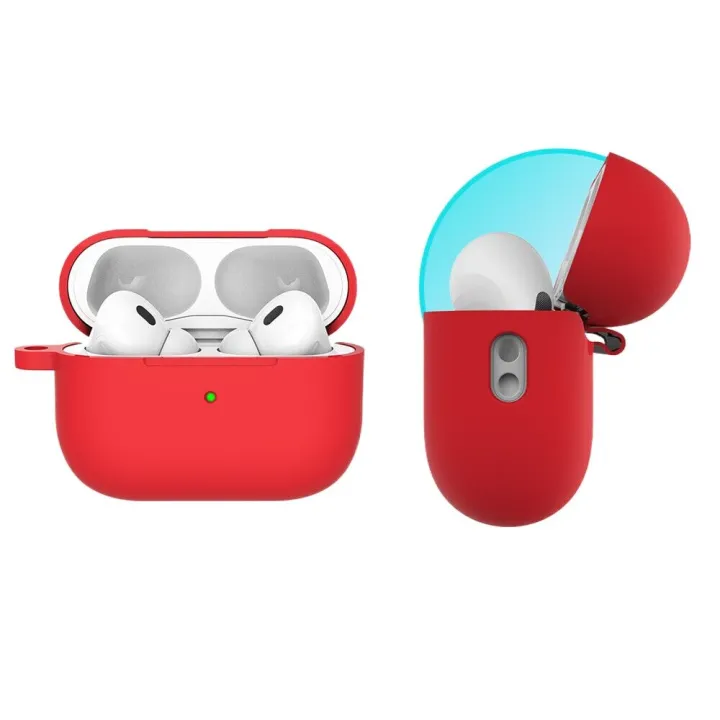 Silicone%20case%20Compatible%20with%20Airpods%20Pro%202%20%5B2nd%20generation%5D%20with%20hanging%20clip%20-%20Image%202