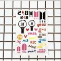 KPOP BANGTAN BOYS BTS TATTOO SHEET. 