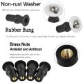 4 Pack Toilet Seat Screws Toilet Seat Hinges Bolt Expanding Rubber Top Nuts Screw Fixings Fix WC Blind Hole Fittings. 