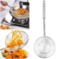 Pakora Frying Strainer Stainless Steel Ladle Food Frying Spoon With Long Handle For Home Kitchen Fried Kitchen Restaurant. 