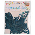 Pack of 12 Single-Color Butterfly Wall Decorations. 