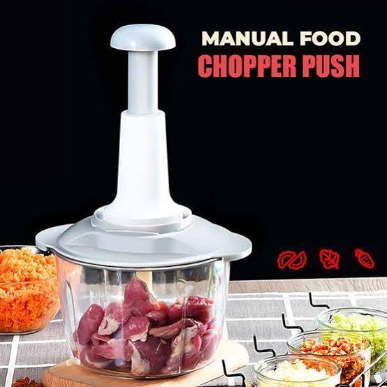 Chopper Machine - Chopper - Hand chopper - Manual Food Chopper - Speedy Chopper -  Manual Chopper - Hand Chopper Vegetable Chopper - Speedy Chopper with 3 Curved Stainless Steel Blades 1500ML
