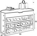 Wooden Shoe Rack Organizer / 3 Tier Wooden Shoe Cabinet without Door. 