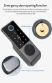 Waterproof Keyless Lock Tuya Smart Security lock Smart WiFi tuya biometric Wifi Password Digital Fingerprint Exterior Rim Door Lock- Electric rim lock - door lock - main gate lock 12V DC with fingerprint unlock - Biometric Unlock - password unlock keys. 