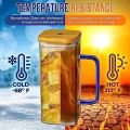 Modern Essential Borosilicate Glass Mug with Spill-Proof Handle for Hot & Cold Drinks - 1 Piece. 