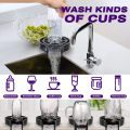 Automatic Cup Washer Rinser , Cup bottle washer with High pressure , Instant high speed washing , Automatic Faucet Glass Cup washer Tool Kitchen Sink Accessories , auto Tap Glass Rinser for Kitchen Sinks. 