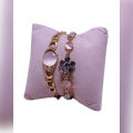 Pack of 2 - Monaliza Stone Bracelet - Golden. 
