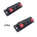 4 Positions 4-Way Spring-Loaded Speaker Terminal Connector – Push-In Audio Jack for DIY Sound Systems. 