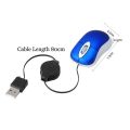 Mini Optical Retractable Mouse Mini Wired Mouse Retractable USB Cable Ergonomic Office Computer PC Laptop Gaming Mice. 