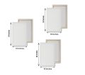 Pack of 3 - 18 x 24 Inch Blank White Canvas Boards - 100% Cotton Art Panels for Oil, Acrylic & Watercolor Paint 18x24. 