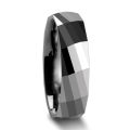 Dongguan tungsten silver woman ring 8mm high polished tungsten ring made in china. 
