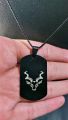 Black Chain Markhor Black Card Necklace/Lockets/Choker/Pendent for Boys & Girls. 