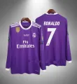 Ronaldo Jersey #7 Real Madrid 2016-2017 Cristiano Purple Shirt Away Home. 