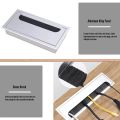 Aluminium Cable Hole Cover Desk Computer Wire Cable Tidy Outlet Square Cable Outlet for Management of Office & Computer Desk Wires, Available in 3 Sizes(Small, Medium, Large). 