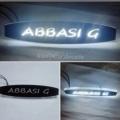 ABBASI G front led monogram light on front numberplate nut bolts fitting for all bikes, motiorcycle acessories. 