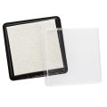 2 Pcs Ink Pad Stamp Pad for Wedding Letter Document , White & Silver. 