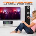 Powerful Bluetooth Stereo Amplifier with Digital Echo Light Effect and Dual Mic Support for 8 to 12 Inch Speakers. 