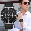 Men's Watches -Luxury Men Business Quartz WristWatch- Leather Bracelet Watch Sports Casual Male Luminous Clock. 