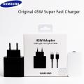 Samsung S20 S22 Ultra 45W Original Super Fast 3.0 Charger PD Quick Charge Adapter Type C For Galaxy S22/S22+/S22 5G/S22+ 5G/S22 Ultra 5G S21/S21+/S21 5G/S21+ 5G/S21 Ultra 5G/S21 FE 5G Note 20/Note 20 5G/Note 20 Ultra/Note 20 Ultra 5G/ Note Z Flip/Z Flip3. 